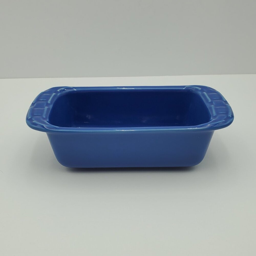 Longaberger Woven Traditions Cornflower Blue Small Loaf Dish Loaf Pan